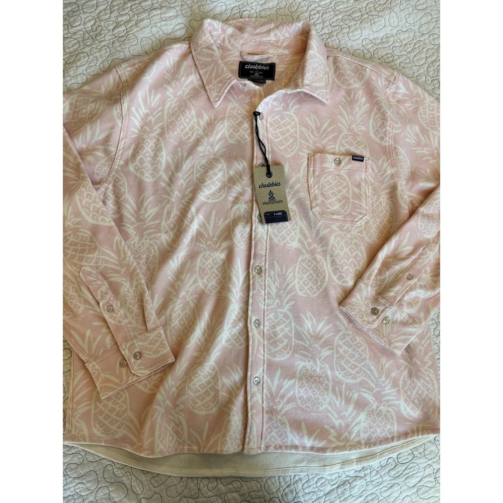 Chubbies Mens Oversized Fleece Flannel Shirt Size XL